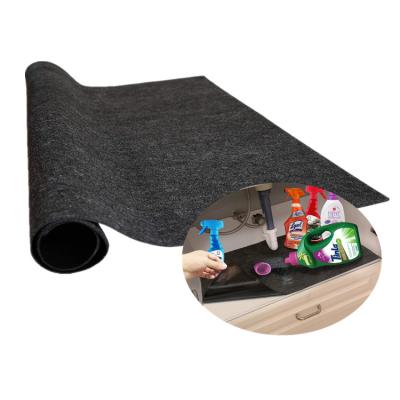 China Viable Absorbent Felt Under Sink Mat Waterproof Bathroom Buffet Mat For Shelf Tray Drawer Liner Pad for sale