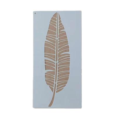 China Painting& Reusable Tropical Leaves Decoration Painting Wall Drawing Reusable Sturdy Flexible Plastic Stencils For Painting Templates for sale