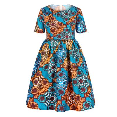 China Polyester Kids Dresses African Dashiki African Print Dress Kids African Clothes Africa Kids Summer Plus Size Clothing For Girls for sale