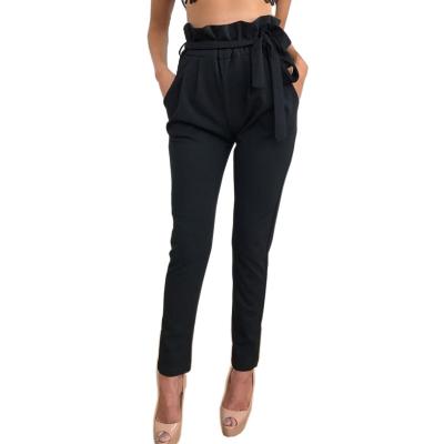 China Anti-wrinkle women's casual cropped trousers of 2021 European and American spring pants and summer high waist and pencil pants for sale