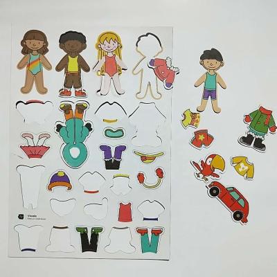 China Custom Factory DIY MagneticPaper Dolls for Fridge for sale