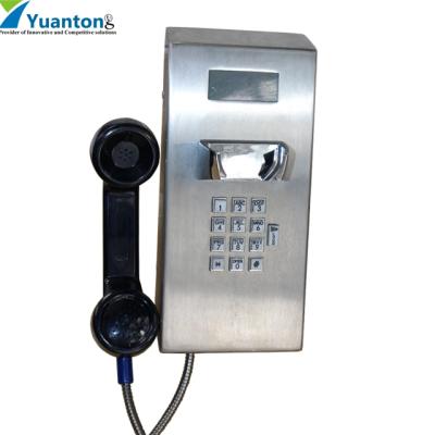 China 304 Stainless Steel Shell Durable Wall Mounted Rugged Emergency Phone And SIP VoIP Jail Phone Vandal Resistant for sale