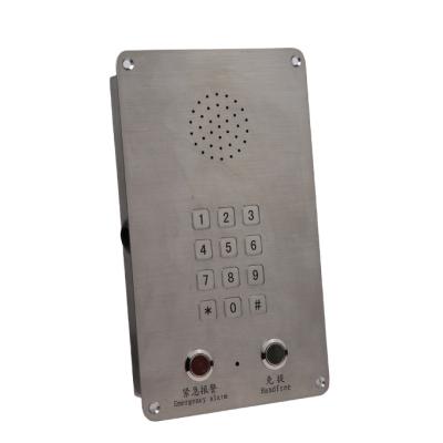 China 304 Stainless Steel Emergency Assistance Public Telephone For Airport GSM Wall Mounted Telephone With Full Keypad for sale