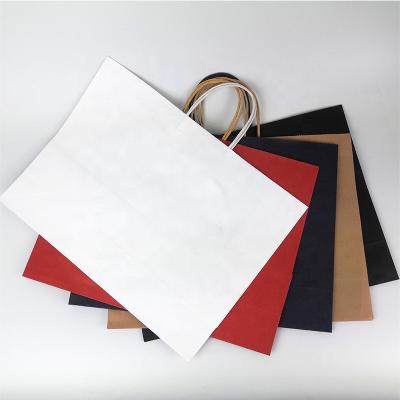 China Recycled Materials Store Size Ready Fast Delivery Luxury Multicolor Paper Bag Handle Paper Bag Kraft Paper Shopping Bag for sale