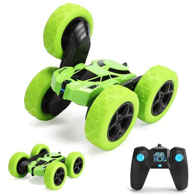 China RC Hobby Green Stand Rolling Rowan Cyclone Radio Fin Remote Control Toy Rc Stunt Car 360 Vehicle for sale