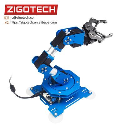 China Zigotech DIY Educational Robotic Self Programmable Bus STEM Arm Science Assembly Individual Hiwonder Arm DIY Robot Arm Servo Kit for sale