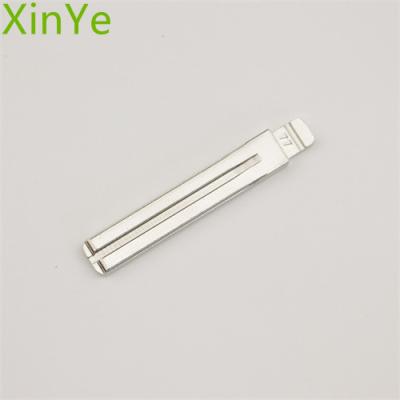 China Protect Uncut Car Flip Key Blade XinYe Car Key Car Accessories Universal Nickel Plated Brass Key Blade for sale