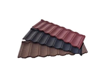 China Easy Installation Galvanized Stone Coated Roofing Sheet Tiles 420mm Width for sale