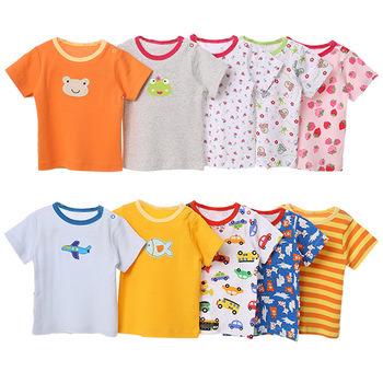 China Wholesale price heyouj2 baby breathable clothing set 5 pieces of cartoon embroidered baby short T-shirt for sale