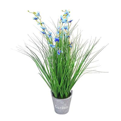 China Minimalist Simple Artificial Flower Decoration Life Floral Pieces Floor Potted Green Plant Garden Decoration for sale