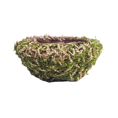 China Nordic simple modern minimalist green plant meat breathable flowerpot retro woven flowerpot basket for sale