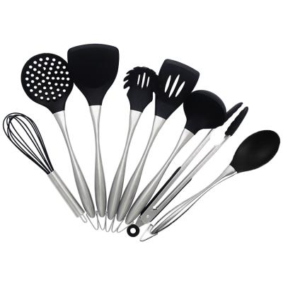 China New product viable homeware non-stick silicone kitchen cookware set and stainless steel for sale