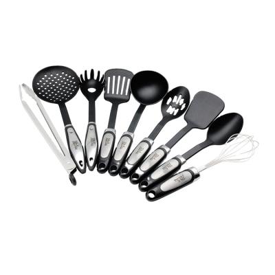 China Sustainable Private Label Best Selling 9 Piece Non Stick Nylon Cookware Set for sale