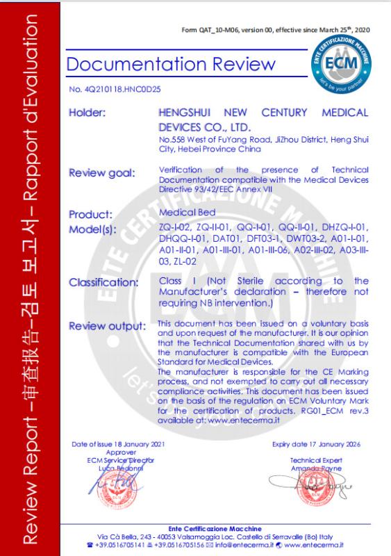 CE - Hengshui New Century Medical Devices Co., Ltd.