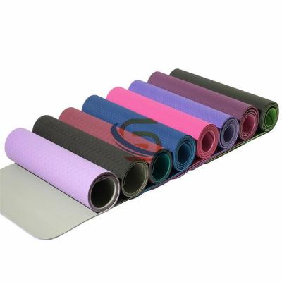 China NBR 6MM Band Yoga Mat Anti Slip Sports Fitness Pilates Gym Colchonete For Beginners for sale