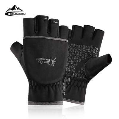 China GOLOVEJOY DB45 Ice Mitts Unisex Waterproof Fishing Gloves Cold Weather Convertible Mitts and Warm Winter Fingerless Gloves for sale