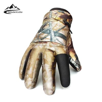 China Reflecting Winter Autumn Windproof Waterproof Thicken Fleece Ski Glove Men's Shooting Camouflage CS Army Light Glove GOLOVEJOY DT04 for sale