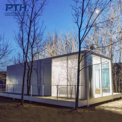 China StrayBirds modern design luxury glass wall prefab container house modular hotel for resort villa for sale