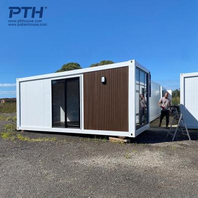 China 20ft modern luxury modern style sunroom backyard living container single sided glass container house for office for sale