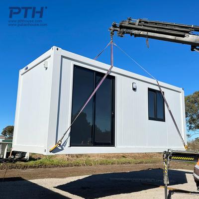 China 20ft container houseprefab modern luxury modern style modular glass wood tiny container living container house for sale