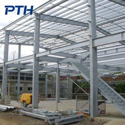 China Parking lot China prefabricated steel structure building with hot dip galvanized color steel and corrugated steel sheet for sale