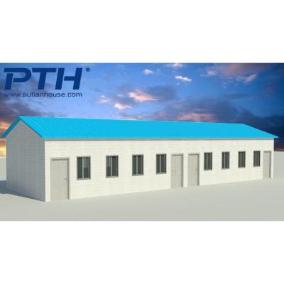 China Supplier China military camp double-c sandwich panel large-span modern steel structure prefab house/hotel/warehouse for sale for sale