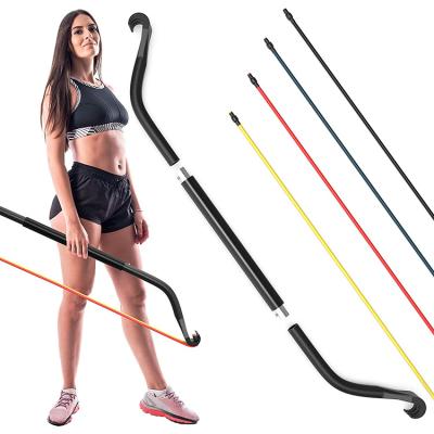 China Portable Full Body Home Gym Full Body Workout Resistance Band and Bar System for sale