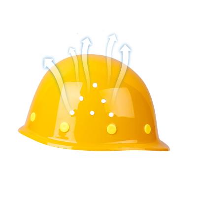 China Yellow Spary Lacquer Round Shape Color Casco De Seguridad Construction Hard Hats Vertical or Paint Side Impact Resistant Decoration Hard Hat for sale