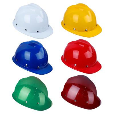 China Colorful Spary Lacquer Reinforcement V-Top Helmet Spray Painted 8 Point Rivet Ratchet Suspension Fixed Industry Safety Helmet for sale