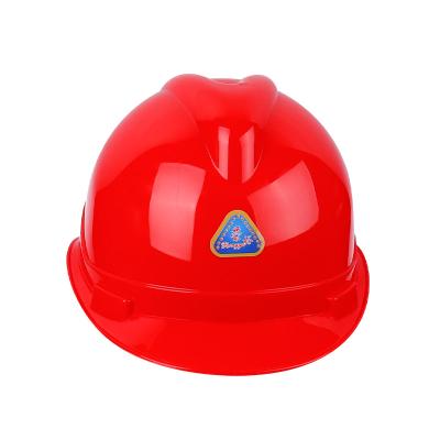 China Indoor Disposable low-priced indoor outdoor lightweight dustproof anti-sunburn red plastic hat type safety helmets with accessory holes for sale