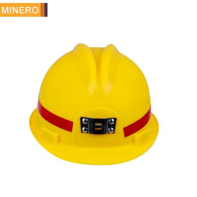 China Resistencia d'Alta de ventilacion sin casco de trabajo de tipo de De PP Minero yellow color LOS impactos safety helmets with lamp cable fixture for sale