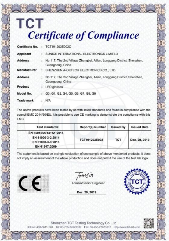 CE - Shenzhen A-Oktech Electronics Technology Co., Ltd.