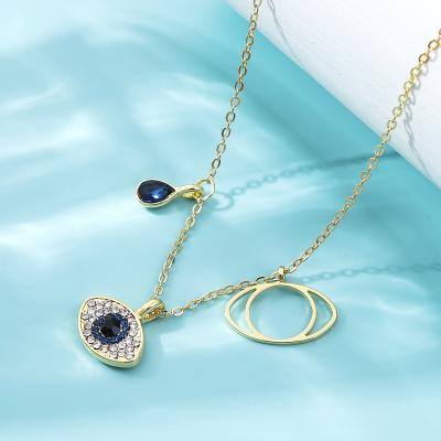 China FASHIONABLE Hot Selling Amazon European and American Stats Angel Eye Female Jewelry Necklace High-grade Alloy Women Necklace Pendant for sale