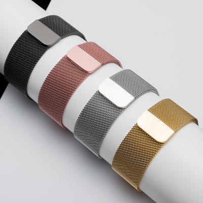 China Milaness Shockproof Magnetic Strap For iWatch Solid Metal Stainless Steel Replacement Watch Band For Apple Watch 7 6 5 41mm 45mm for sale