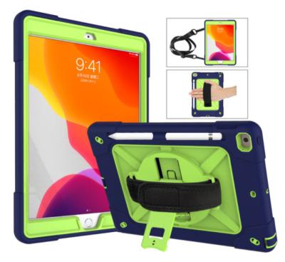 China Anti-fall with 10.2 Pencil Holder Kickstand Hand Strap Heavy Duty Rugged Shockproof New Case for iPad 10.2 2021 2020 2019 for sale