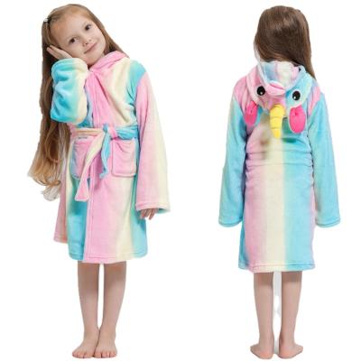 China Unicorn Soft Unicorn Hooded Bathrobe QUICK DRY Sleepwear - Unicorn Gifts for Girls for sale