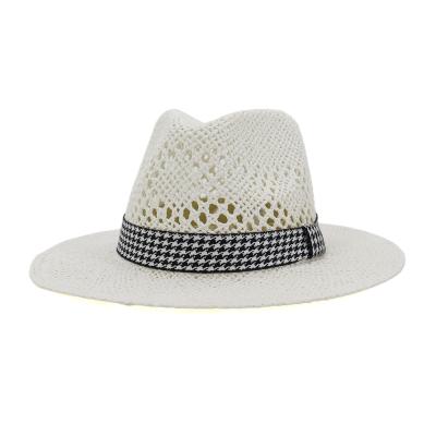 China High Quality Popular Striped Beach Hat Ladies Wide Brim Floppy Hats This Summer for sale