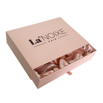 China Handmade Attractive Wig Drawer Storage Hair Extension Paper Packaging Box for sale