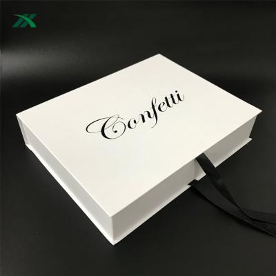 China Luxury Recycled Materials Book Shaped Wholesale Black Cardboard Boxes Apparel Packaging Box T-shirt Box for sale