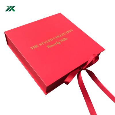 China Customized Recyclable Cheapest Packaging Book Shaped With Ribbon Jewelry Packaging Box for sale