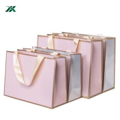 China Recyclable Customized Paper Grocery Paper Bag With Thank You Stamping for sale