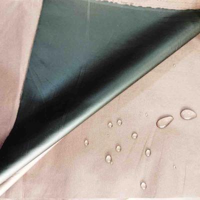 China Black 100% Polyester Fabric Glue Shade Waterproof Plain Waterproof Cloth For Umbrella And Sunscreen Hat for sale