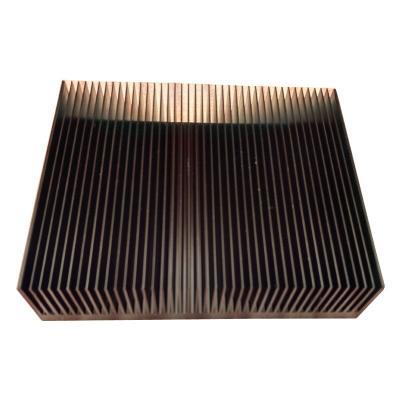 China Custom Aluminum Heatsink 6063 Aluminum Cooling Aluminum Alloy Al Extrusion Square Is Alloy 6000 Series Black Anodize for sale