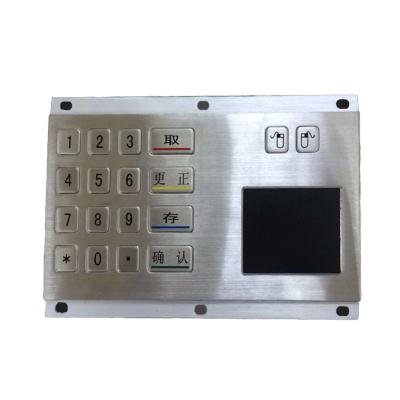 China Numeric Keypad Loader Key Waterproof Stainless Steel Metal Brushed 18 Keys Brushed Keypad With Numeric Keypad for sale