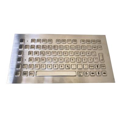 China New Hot Sale Numeric Keypad Spring Machine Waterproof Stainless Steel Metal Brushed 87 Key Keyboard for sale