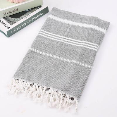 China QUICK DRY Custom Towels Fabric Luxury Recycled 100% Cotton OEM Set Wholesale High Quality Sand Free Embroidered Turkish Beach Towel for sale