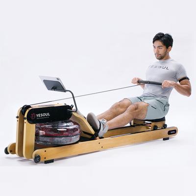 China Factory direct gym fitness equipment universal home commercial rower wooden water rowing machine for sale