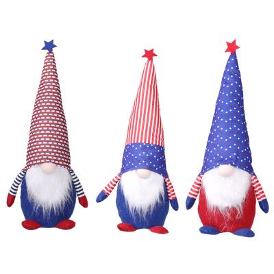 China Decoraive Independence Day Decorations National Flag Doll American Faceless Elder Doll Independence Day Doll Ornaments for sale