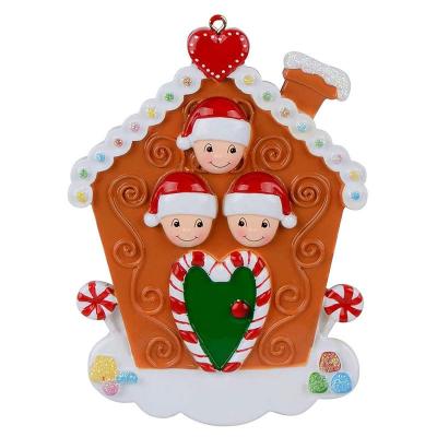 China 2021 DIY Resin Christmas Tree Elks Ornament Pendant Decor Mini Survived Family Christmas Tree Hanging Pendant for sale