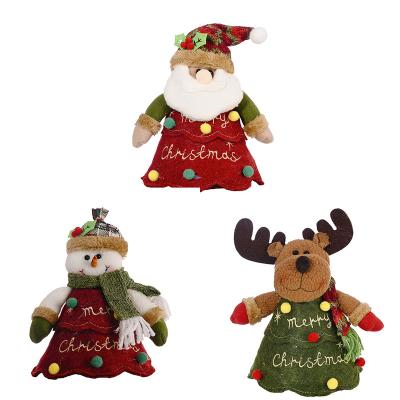 China Nonwoven Fabric Christmas Cartoon Apple Bag Creative Gift Bag Santa Claus Snowman Elk Children Candy Home Decorations for sale